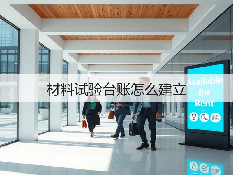 材料试验台账怎么建立