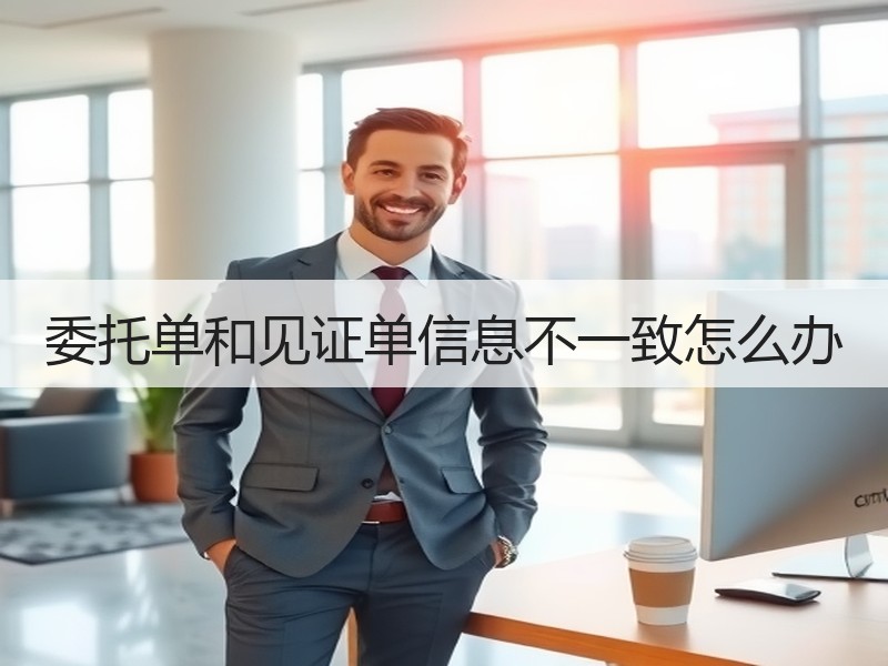 委托单和见证单信息不一致怎么办