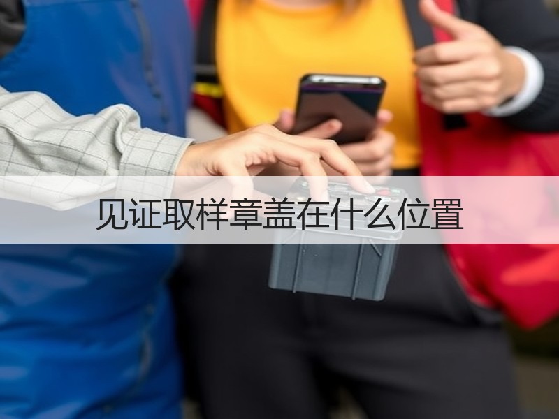 见证取样章盖在什么位置