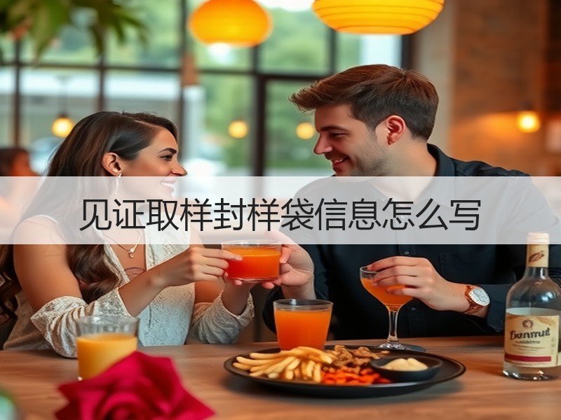 见证取样封样袋信息怎么写