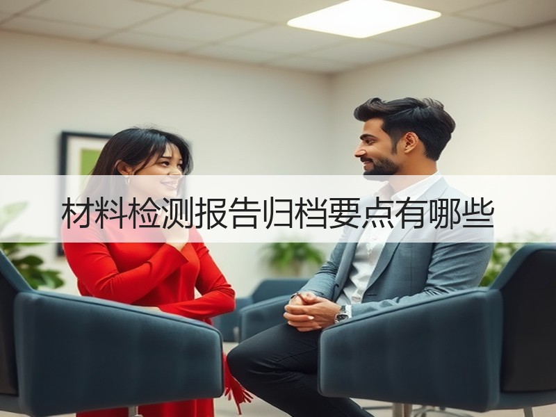 材料检测报告归档要点有哪些