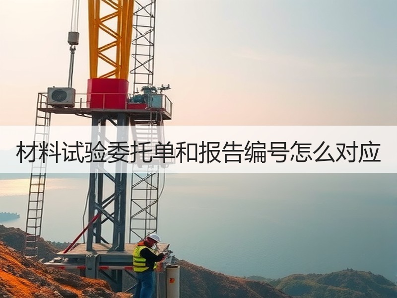 材料试验委托单和报告编号怎么对应